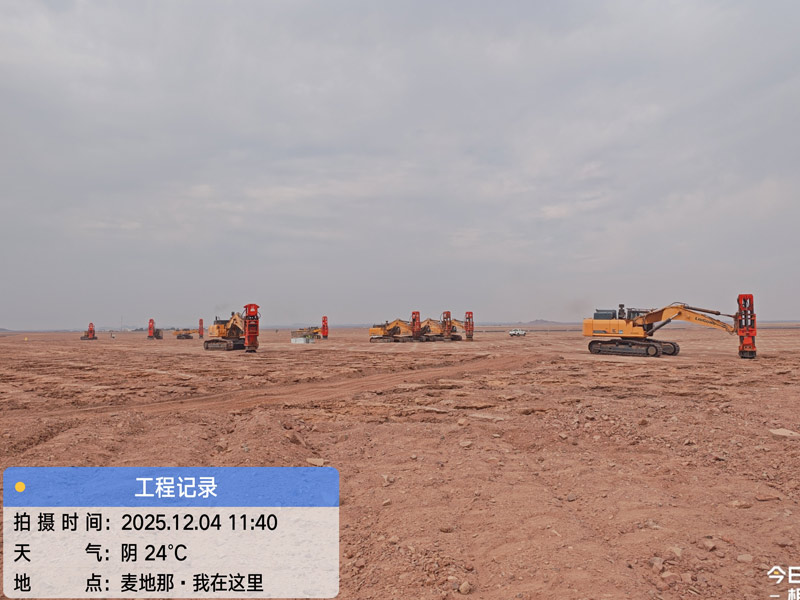 hydraulic Rapid Impact Compaction units have been installed and commissioned in Medina, Saudi Arabia