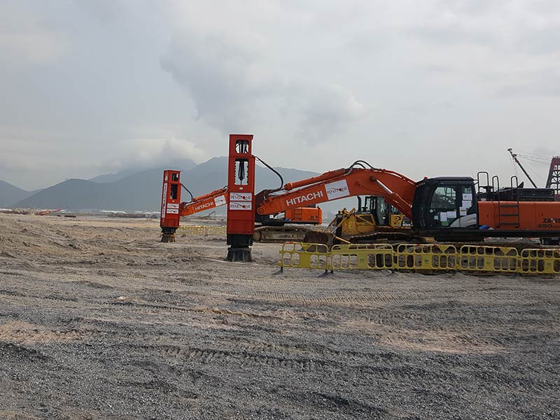 HC150 rapid impact compaction machinery in Xiamen airport construction