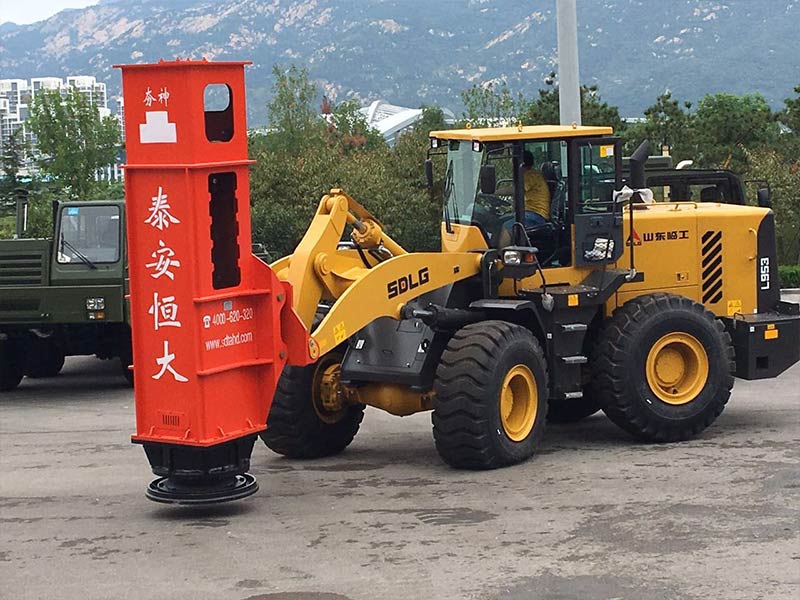 rapid impact compactor mounted on loader