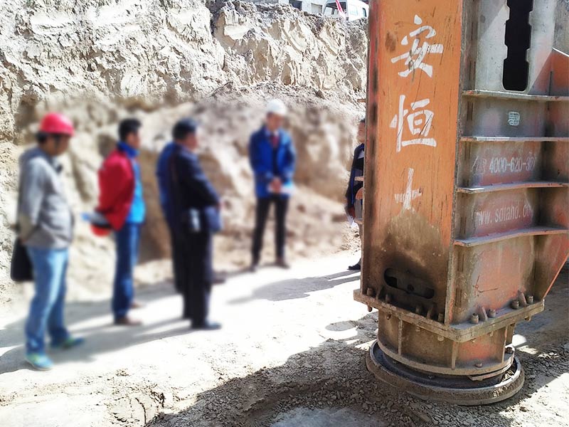 Inspection of construction effect of rapid impact compactor