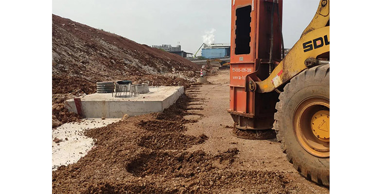  The Rapid Impact Compactor is utilized on the Nanning North Station High Speed Railway